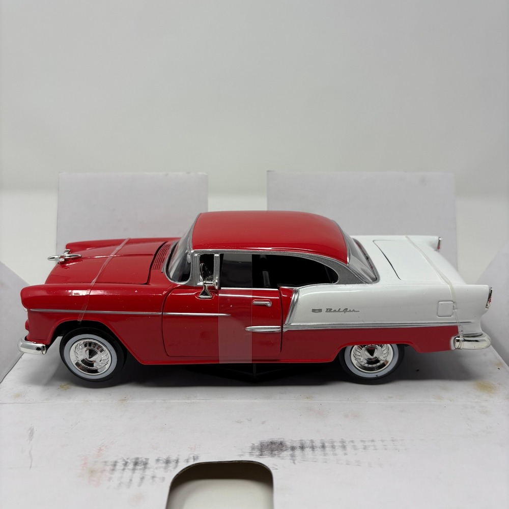 1955 Chevrolet Bel Air Red White 1:24 American Mint Premium Edition Diecast